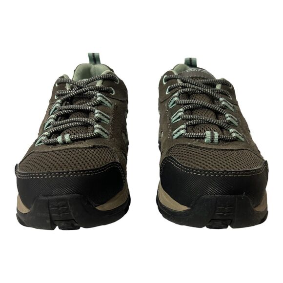 Hytest Opanka Slip-on Womens Size 7 Steel Toe Shoes Slip Resistant Gray & Teal - Picture 4 of 11